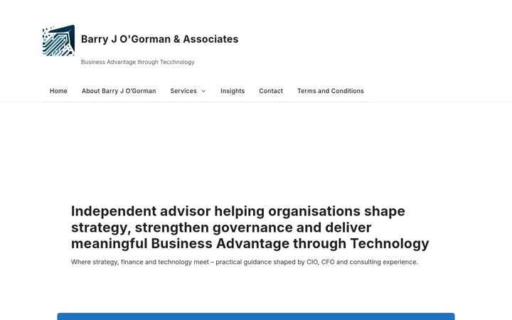 Screenshot of barryjogorman.com