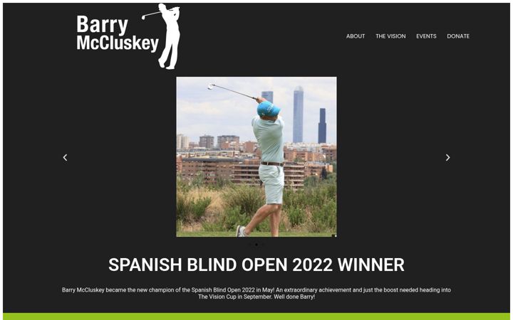 Screenshot ta' barrymccluskeyblindgolfer.co.uk