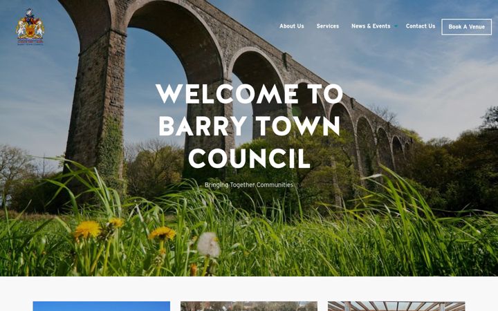 Screenshot of barrytowncouncil.gov.uk