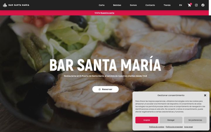 Screenshot of barsantamaria.com