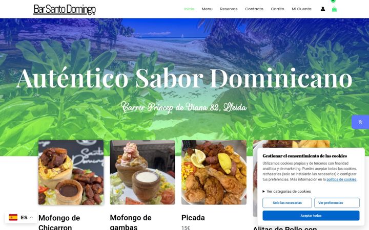 Screenshot of barsantodomingo.com
