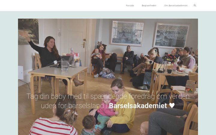 Screenshot of barselsakademiet.dk
