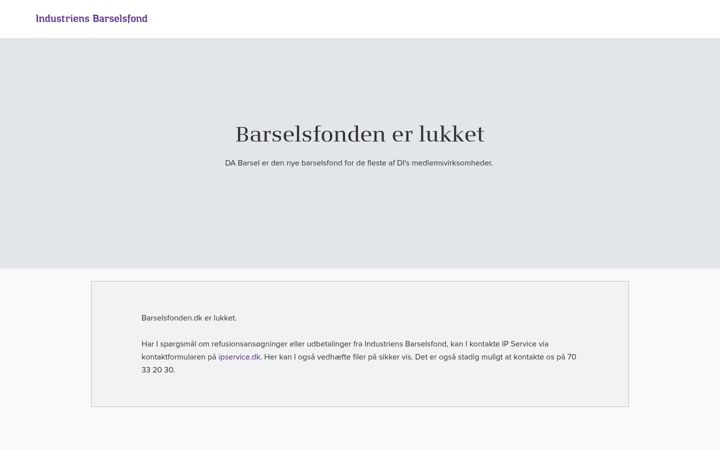 Zrzut ekranu barselsfonden.dk
