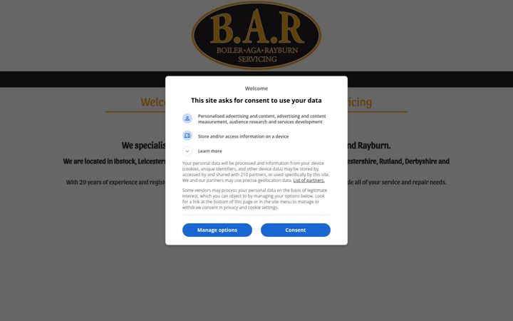 Screenshot of barservicing.co.uk