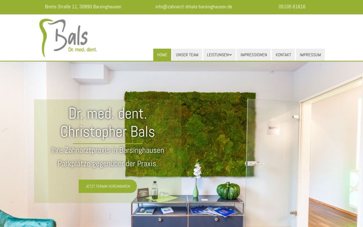 Screenshot of barsinghausenzahnarzt.de