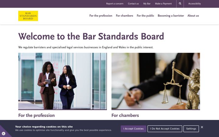 Screenshot of barstandardsboard.org.uk