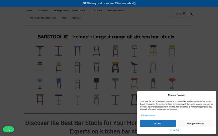 Captură de ecran a barstool.ie