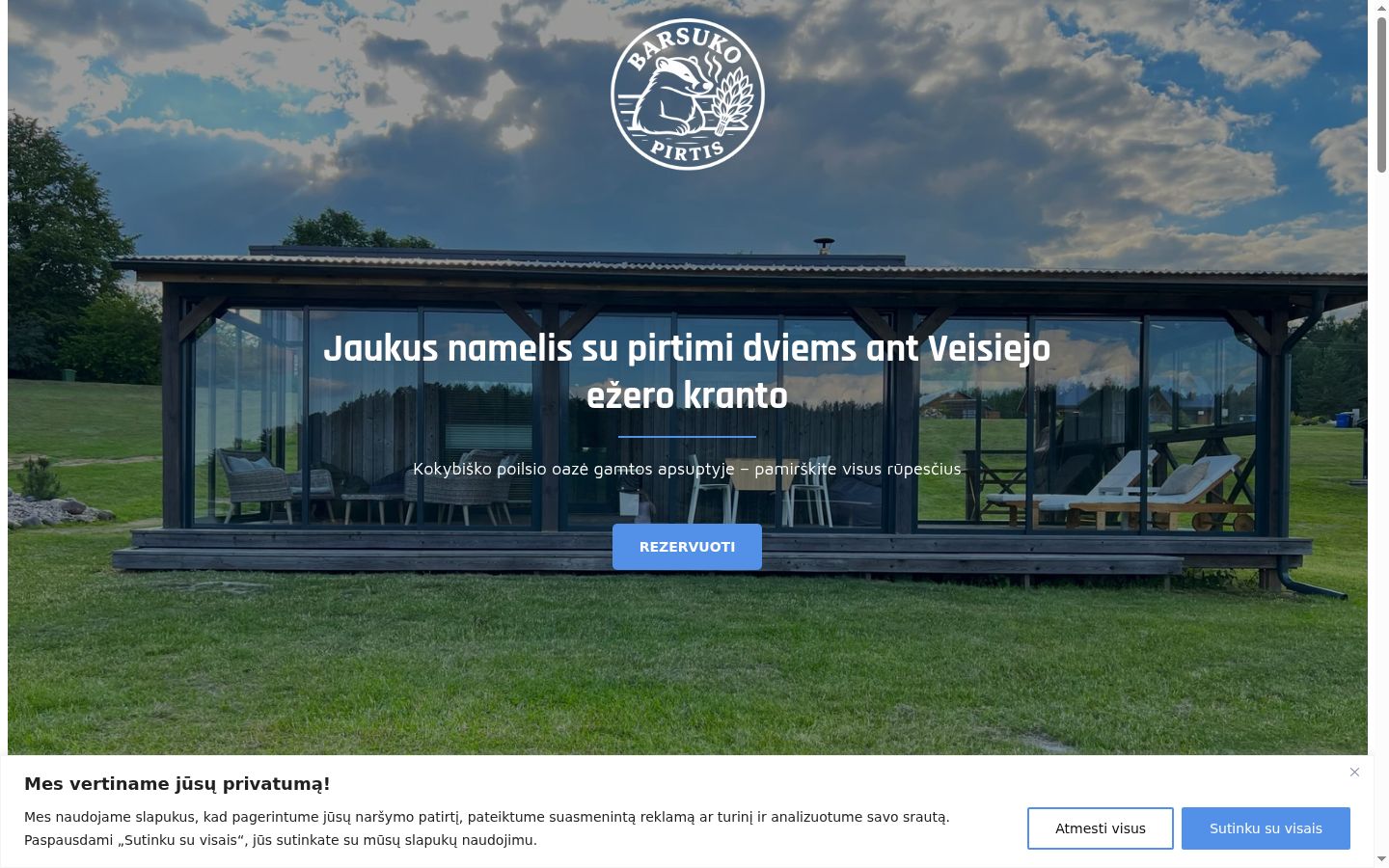 Snímek obrazovky baneru souhlasu zobrazeného před jakoukoli interakcí