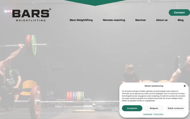 Screenshot of barsweightlifting.com