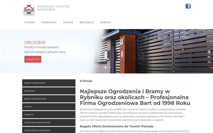 Screenshot of bart-ogrodzenia.pl