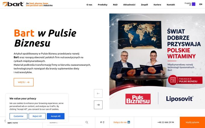 Screenshot von bart.pl