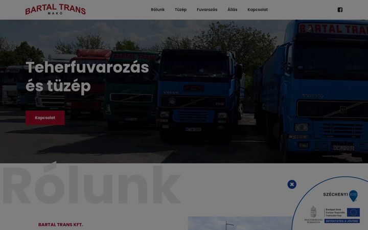 Screenshot of bartaltrans.hu