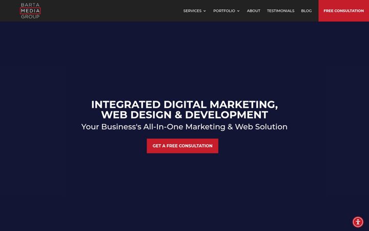 Screenshot of bartamediagroup.com