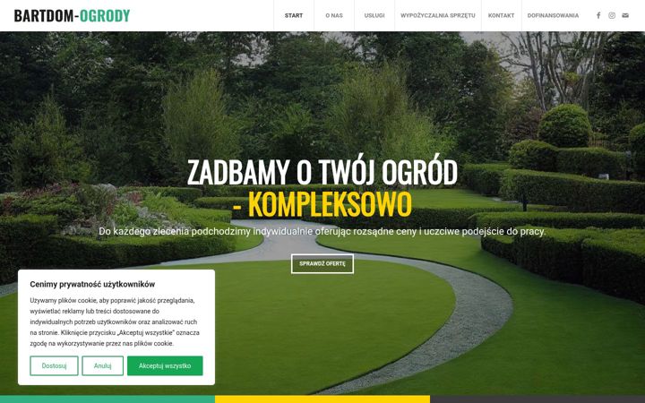 Screenshot of bartdom-ogrody.pl