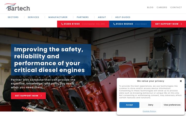 Screenshot of bartechmarine.com