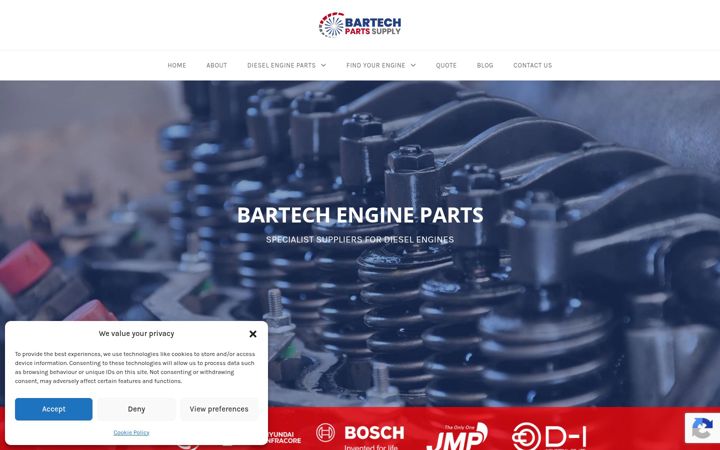 Screenshot of bartechparts.com