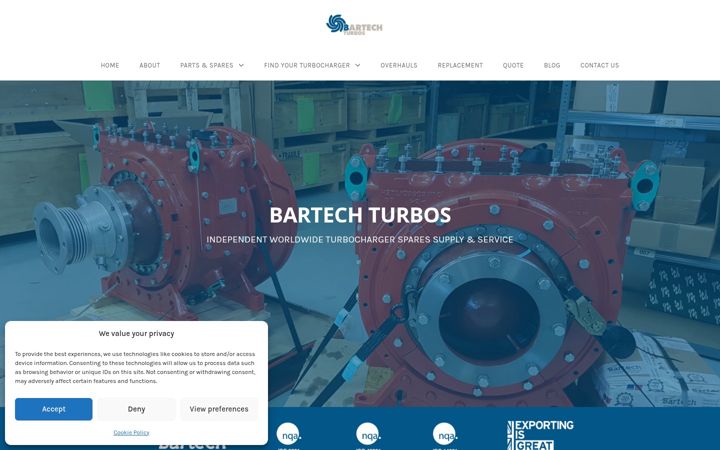 Screenshot of bartechturbos.com