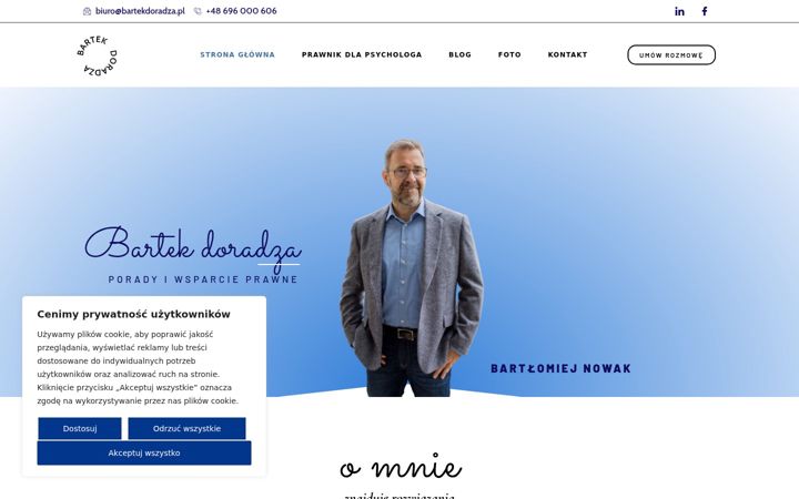 Screenshot von bartekdoradza.pl