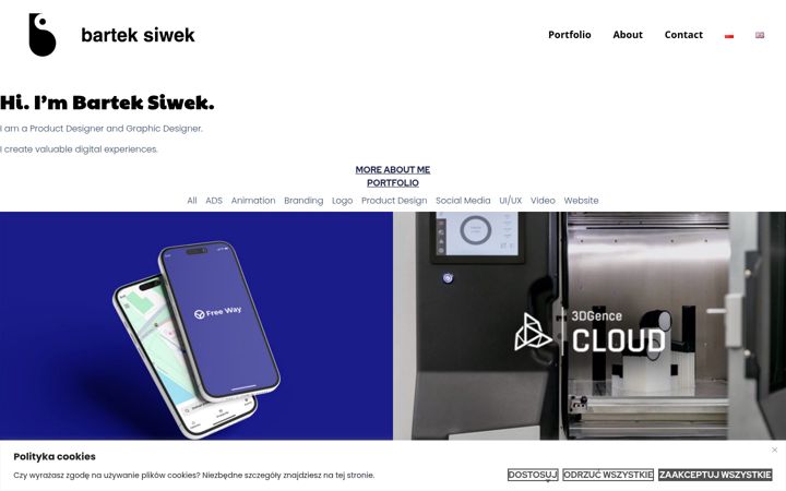 Screenshot of barteksiwek.com
