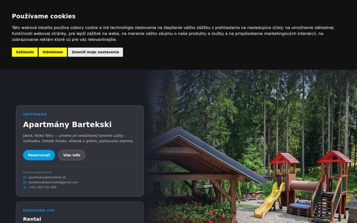 Screenshot of bartekski.sk