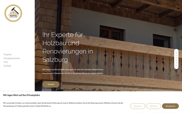 Screenshot of bartel-holzbaumeister.at
