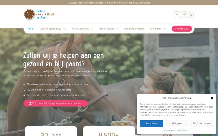 Skärmbild av bartelsinstituut.nl