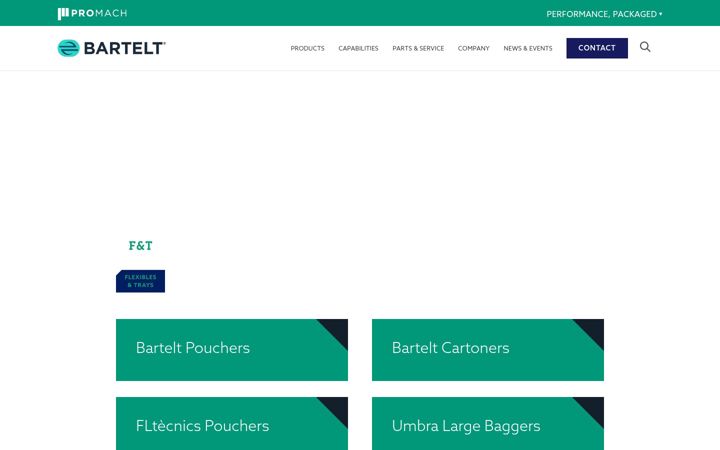 Screenshot of barteltpackaging.com