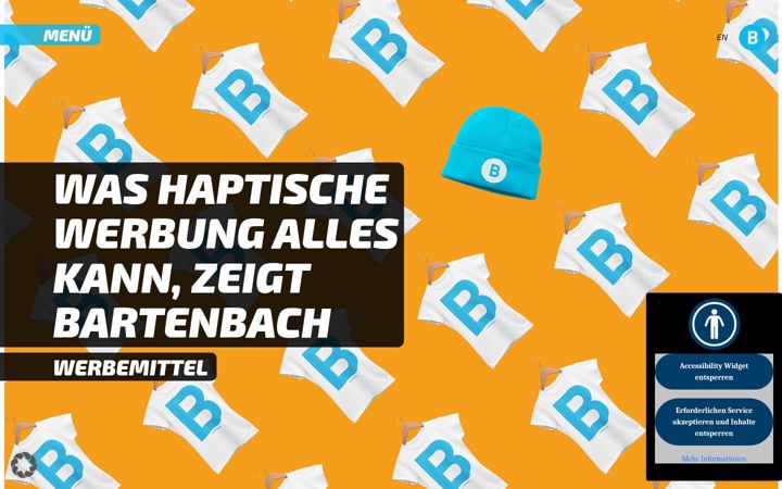 Screenshot of bartenbach-werbemittel.de