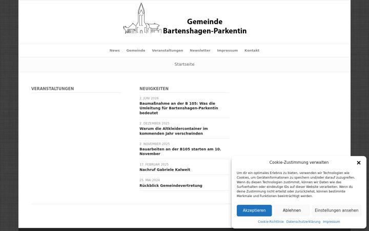 Screenshot of bartenshagen-parkentin.de