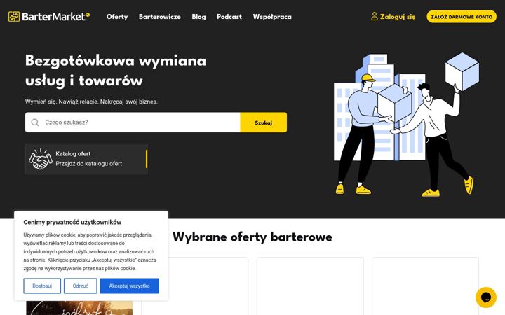 Screenshot von bartermarket.pl