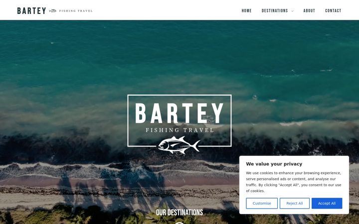 Screenshot of barteyfishingtravel.com