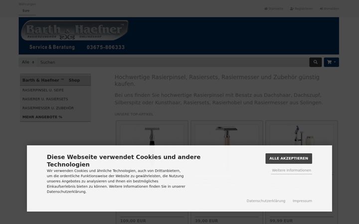 Screenshot ta' barth-haefner.de