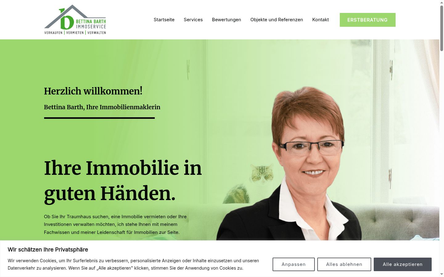Ekrānuzņēmums ar piekrišanas baneri, kas tika rādīts pirms jebkādas mijiedarbības