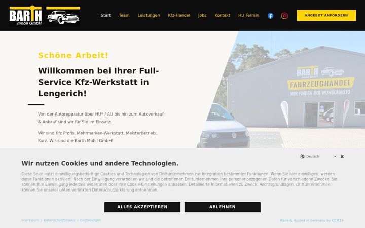 Screenshot of barth-mobil.de