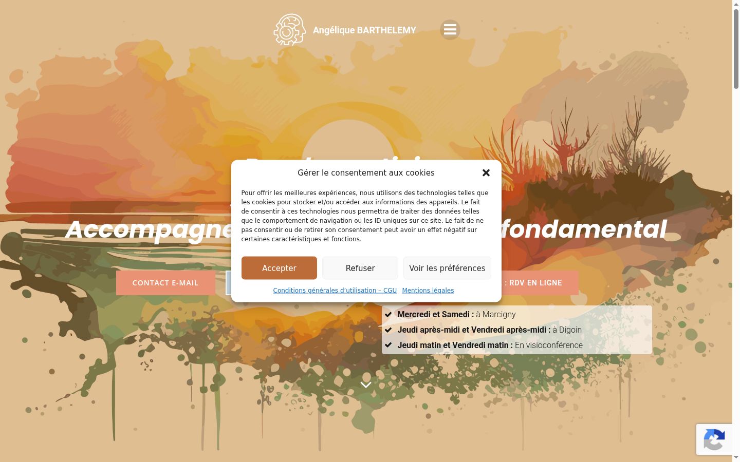 Screenshot του banner συγκατάθεσης που εμφανίστηκε πριν από οποιαδήποτε αλληλεπίδραση