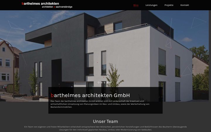 Skærmbillede af barthelmes-architekten.de