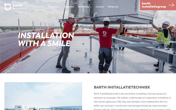 Skärmbild av barthinstallatietechniek.nl