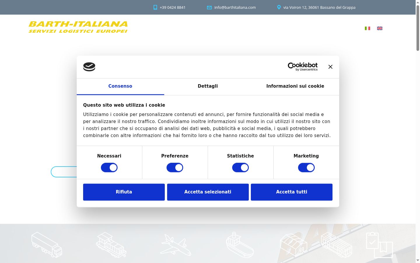Screenshot of the consent banner shown before any interaction