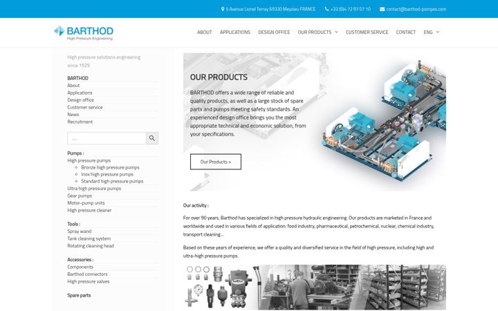 Screenshot of barthod-pompes.com