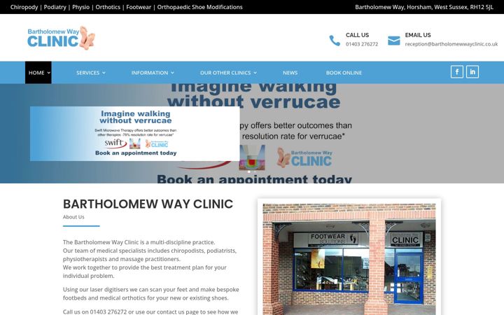 Screenshot von bartholomewwayclinic.co.uk