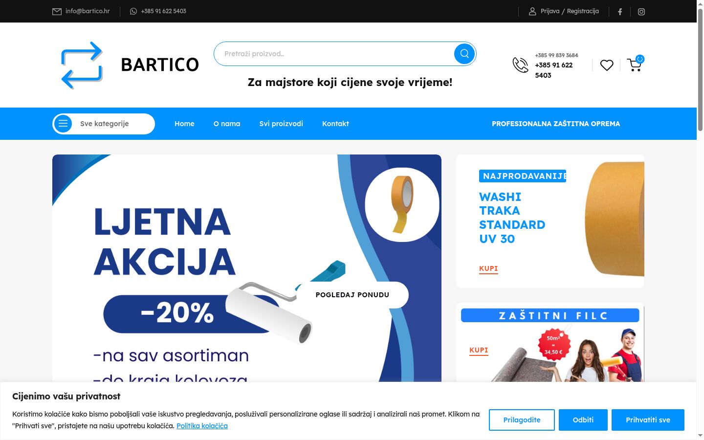 Captura de pantalla del banner de consentimiento mostrado antes de cualquier interacción