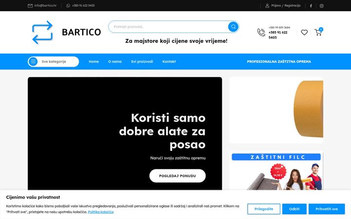 Skærmbillede af bartico.hr