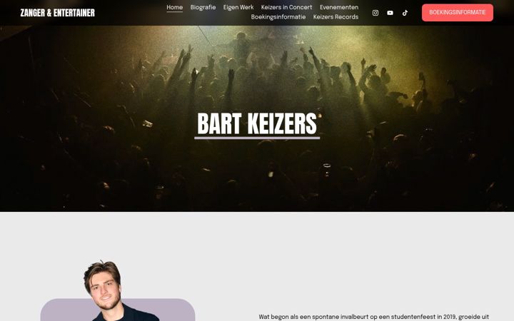 Skärmbild av bartkeizers.nl