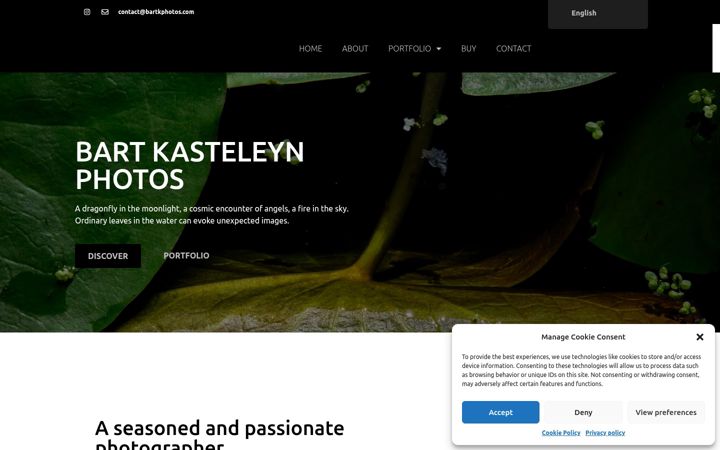 Screenshot of bartkphotos.com