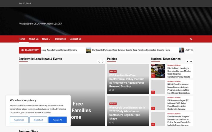 Screenshot of bartlesvillelocalnews.com
