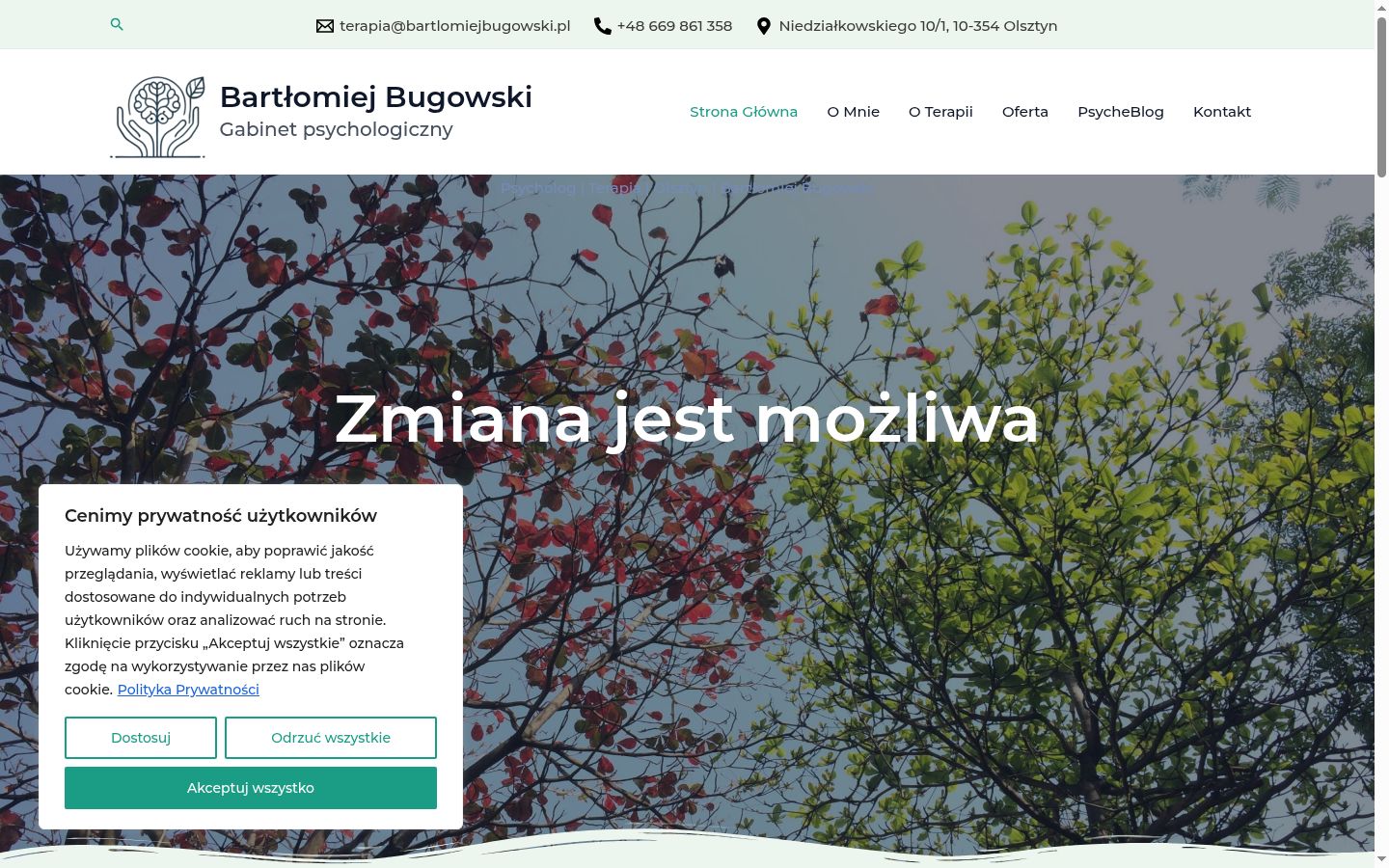 Screenshot des Einwilligungsbanners vor jeglicher Interaktion
