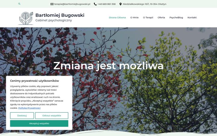 Screenshot von bartlomiejbugowski.pl