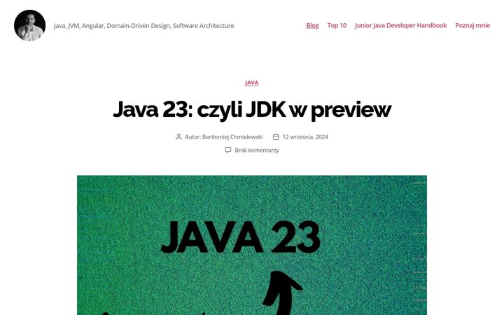 Screenshot of bartlomiejchmielewski.pl