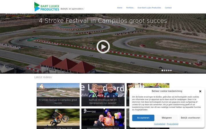 Skärmbild av bartluijkxproducties.nl
