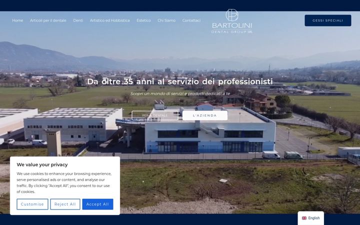 Screenshot of bartolinidentalgroup.com